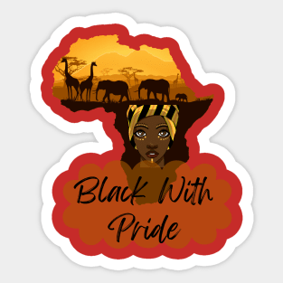 Black With Pride Sticker